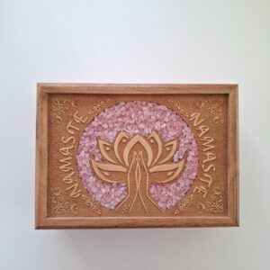Boîte à Bijoux ou à Tarot Lotus Namaste Quartz Rose