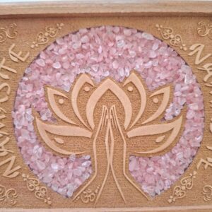 Boîte à Bijoux ou à Tarot Lotus Namaste Quartz Rose