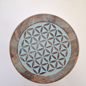 Petite Table d’Autel impression Bleue Fleur de Vie