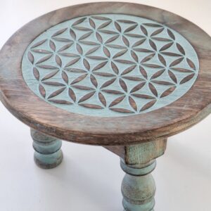 Petite Table d’Autel impression Bleue Fleur de Vie